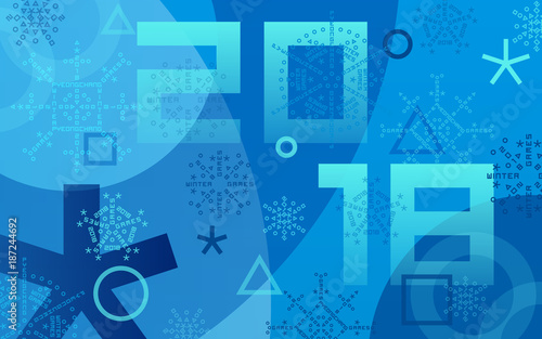 Winter Sports Games In Republic Of Korea 2018 Blue Abstract