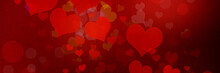 Vlentines Day Theme Background With Red Hearts