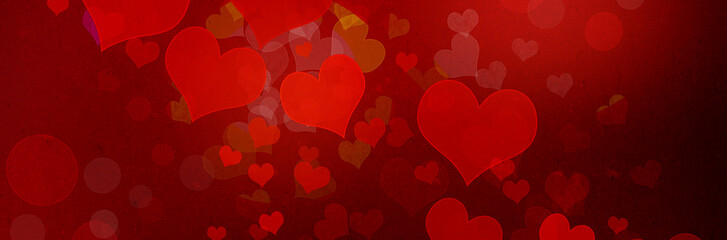 Wall Mural - vlentines day theme background with red hearts