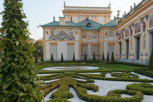 Wilanow Palace Warsaw Poland October 2014 Palace With Garden Exterior View Around