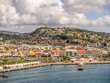 House-covered hillside in Fort-de-France, capital city of Martinique, an overseas department of France
