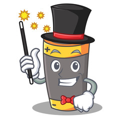 Poster - Magician battery mascot cartoon style