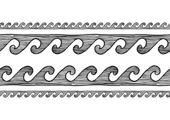 Sticker - Greek wave. grecian ornament.