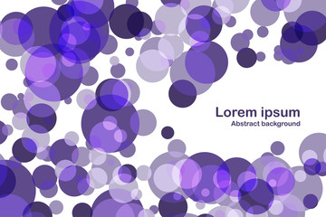 Wall Mural - Abstract Bubble purple dots on white background for background design concept idea