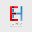 © nakigitsune-sama - EH logo letters with 'blue and red' gradation