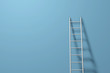 Step ladder against a wall. Growth, future, development concept. 3D Rendering