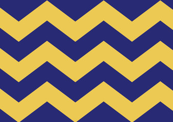 Canvas Print - Blue and Yellow Chevron Pattern