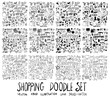 Set of Shopping illustration Hand drawn doodle Sketch line vector scribble eps10