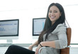 © ASDF - business woman working with financial charts on computer