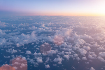 Wall Mural - Bird eye view of upper cloud´s layer.