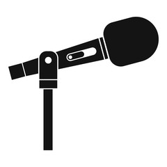 Sticker - Microphone icon, simple style