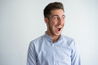 © Mangostar - Portrait of excited businessman with open mouth