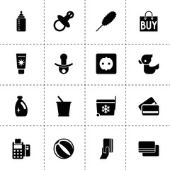 Sticker - Plastic icons. vector collection filled plastic icons