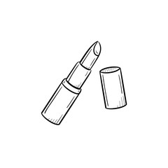 Sticker - Vector hand drawn Lipstick outline doodle icon