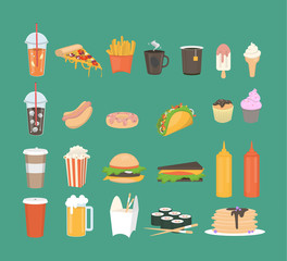 Fast food set.