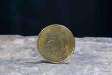 Fifty Cents Coin Hong Kong, China 1994.