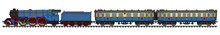 The Vintage Blue Passenger Steam Train