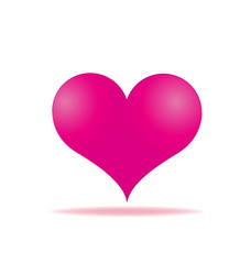 Pink heart valentine isolated icon