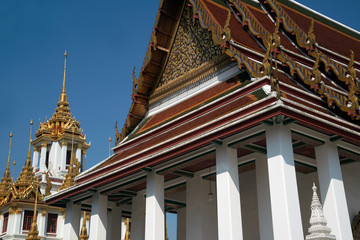 The Loha Prasat or Metal Castle in Wat Ratchanatdaram Woravihan, Thailand.