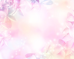 Wall Mural - Floral abstract pastel background with copy space.