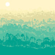 vector landscape with trees