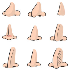 Sticker - vector set of nose