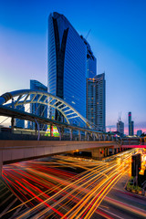 Wall Mural - panorama of chong nonsi, sathorn business district at bangkok