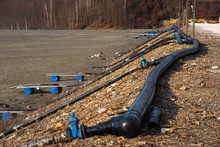 Waste Lake Barrier. Contaminated Mine Exploitation Residuals