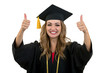 © FS-Stock - Full isolated studio picture from a young graduation woman