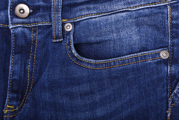 Jeans upper part of the pocket.