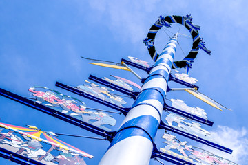 Wall Mural - typical bavarian maypole