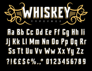 Whiskey label font 002