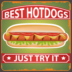 HOT DOG RETRO POSTER 7