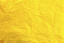 
Crumpled Yellow Paper As Background