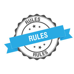 Wall Mural - Rules stamp illustration