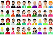 Group of people diversity, man and women avatar icon. People icon set. Vector illustration of flat design people characters