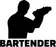 Bartender silhouette with shaker