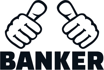 Sticker - Banker with thumbs