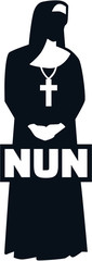 Wall Mural - Nun silhouette job title