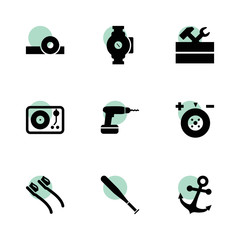 Wall Mural - Equipment icons. vector collection filled equipment icons set.