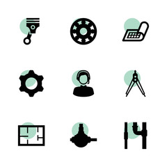 Wall Mural - Technical icons. vector collection filled technical icons set.