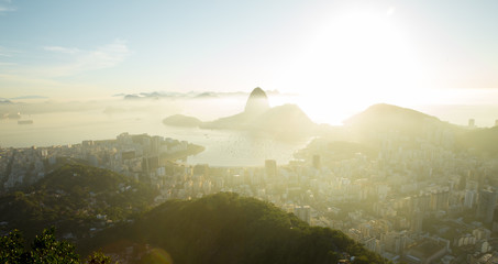 Fototapete - Aerial panorama of Rio de Janeiro, Brazil