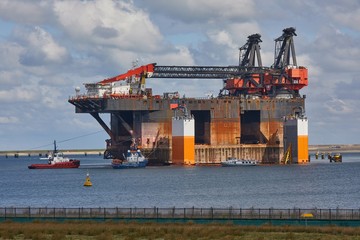 Wall Mural - Rusty maritime structure