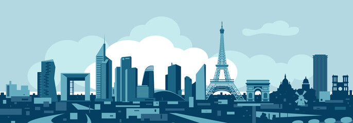 Fototapete - Paris skyline