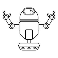 Sticker - Automatic mechanism icon, outline style