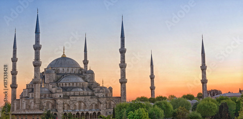 Cuadros en Lienzo Sultan Ahmed Mosque in Istanbul. Turkey