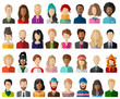 © pixelliebe - People avatar flat vector set isolated