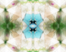 Transparent Gemstones Seen Through Kaleidoscope's Viewfinder