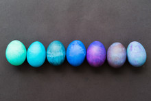 Bright Modern Dyed Easter Eggs.