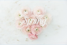 Heart Spring Arrangement Made With Ranunculus